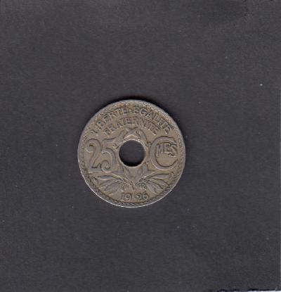 Beschrijving: 25 Centimes HOLE